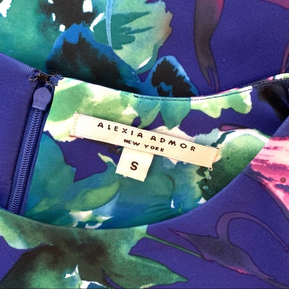 ALEXIA ADMOR New York
Green Blue Floral Print Sheath Cocktail Dress - Picture 6 of 6